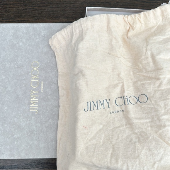 Jimmy Choo Women's Jaida Square Toe Glitter Leather Loafers - Picture 8 of 9